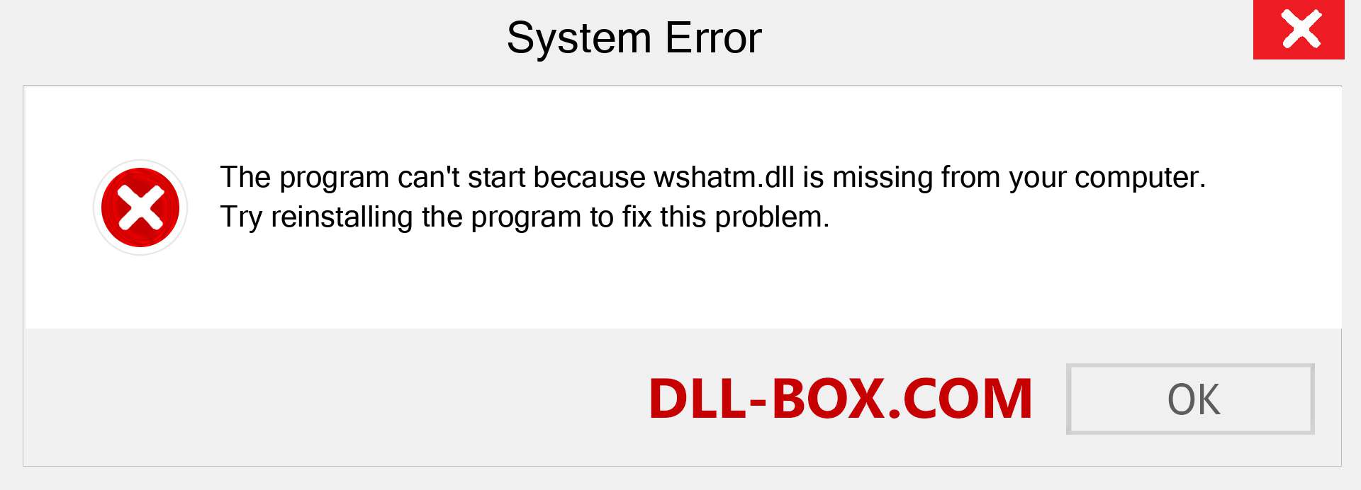  wshatm.dll file is missing?. Download for Windows 7, 8, 10 - Fix  wshatm dll Missing Error on Windows, photos, images